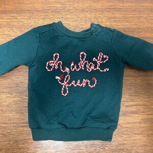 "Oh What Fun" Christmas Sweatshirt-Newborn